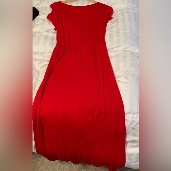 Red maternity dress - Picture 2 of 7